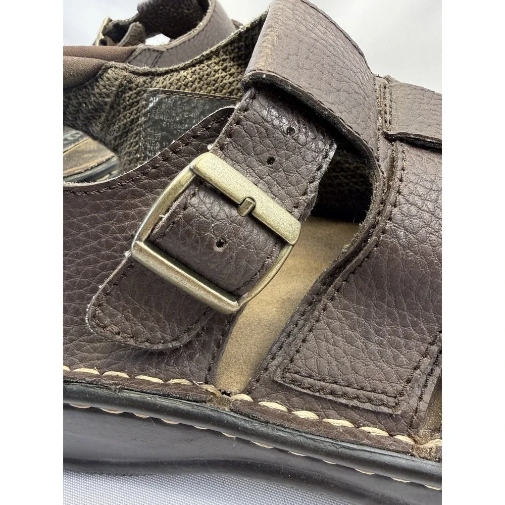 Vintage Route 66 Mens Brown Fisherman Leather Sandals Size 11